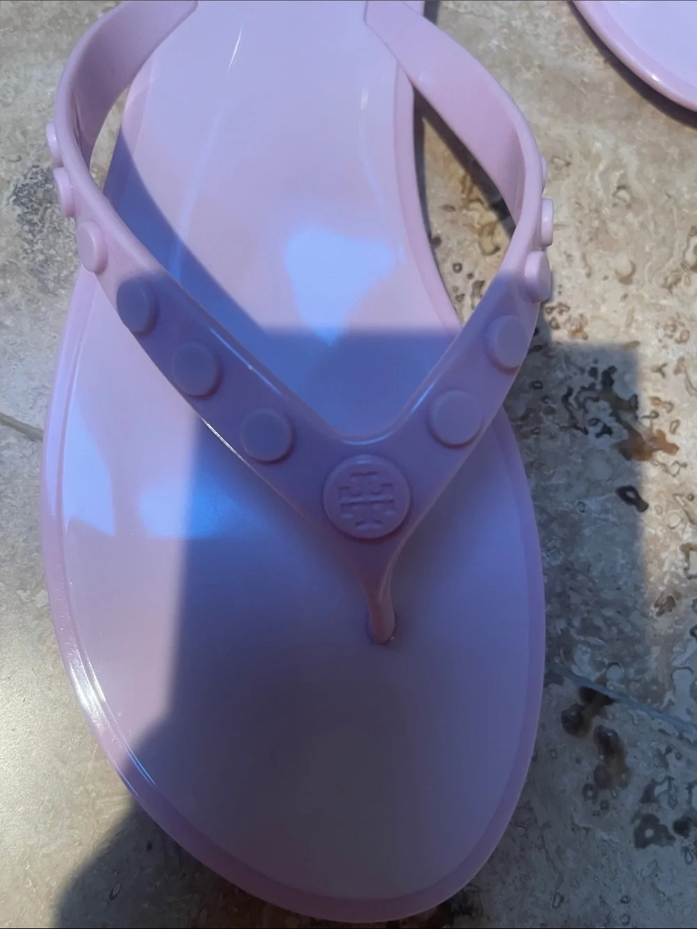 Tory Burch Baby Pink Jelly Flip Flop Sandals